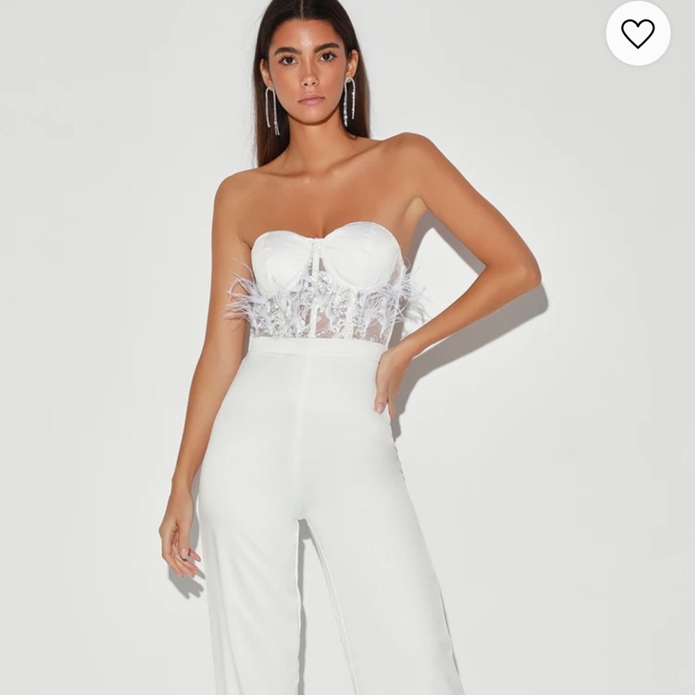 White Feather Jumpsuit